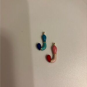 Blue and pink J charms